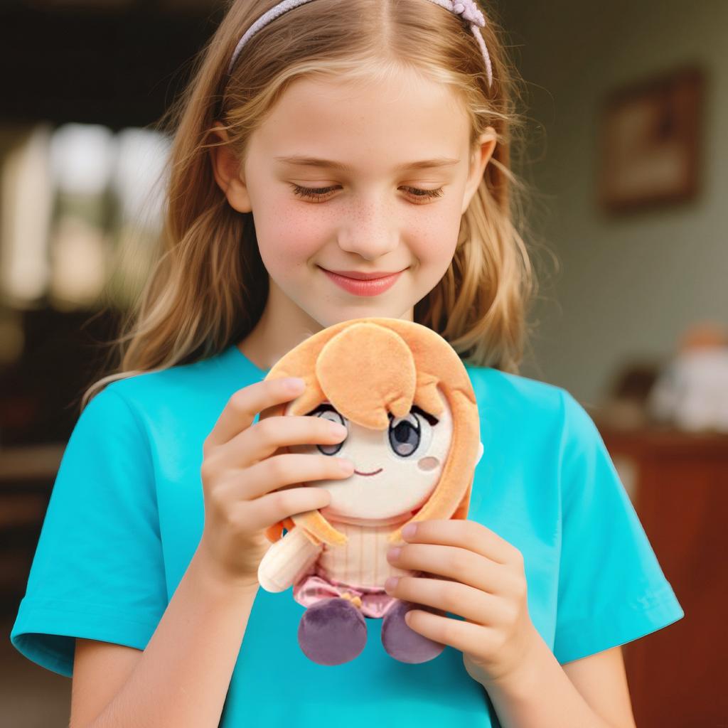 Plüschpuppe, Spielzeuggeschenk, Cartoon, Stoffpuppe für Kinder, Geschenkkissen für Kinder(Keine Norm)