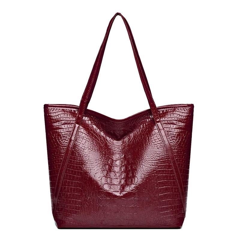 

Large Stylish Black Crocodile Print PU Tote Bag for Women Stylish Handbag Shoulder Bag, Perfect for Shopping, Dates, Parties