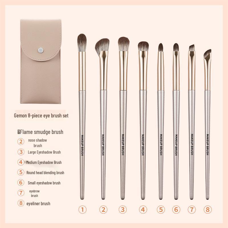 GECOMO Soft Eye Makeup Brush Set - Effortless Blending, Non-Absorbent Bristles, Essential Eyeshadow Tool.
