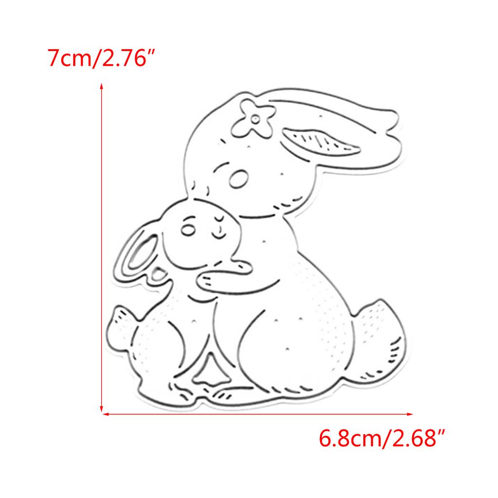 Bunny Die Cuts Rabbits Rabbits Metal Cutting Dies DIY Embossing Mold Scrapbooking Album-Photo Frame Making Decorations