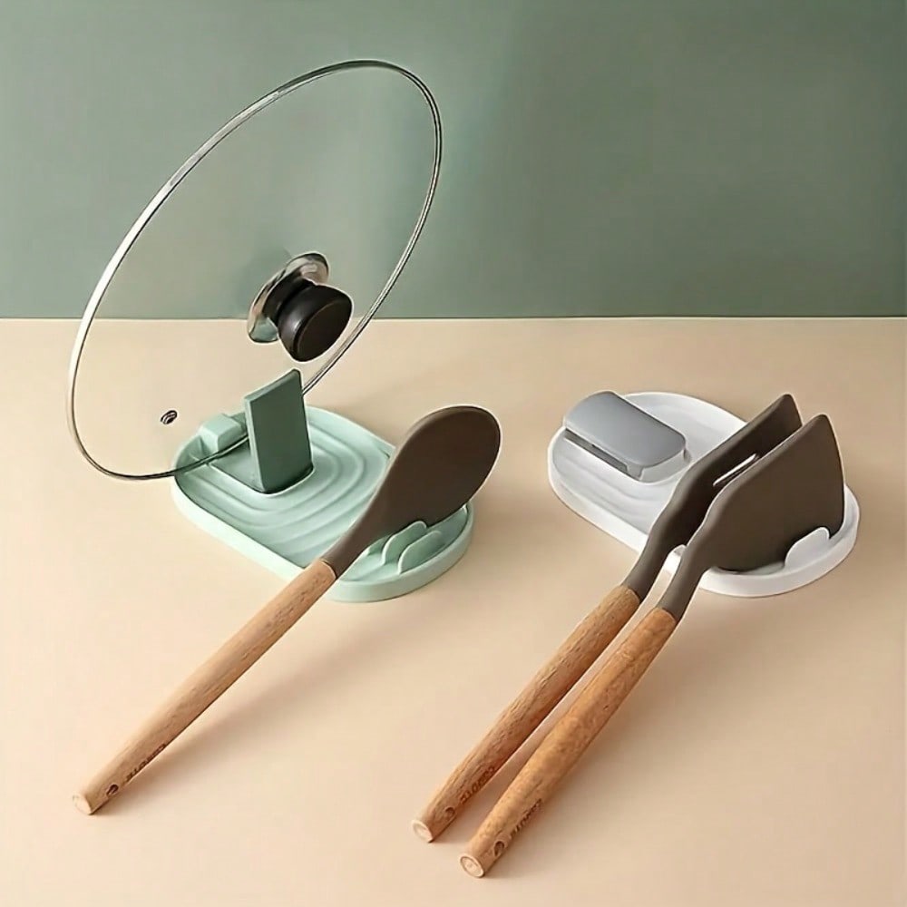 1 pezzo Spatola/Porta cucchiaio Pieghevole in Plastica, Porta Coperchio Pentola, Scaffale Porta Stoviglie, Organizer da Cucina, Accessori da Cucina, Utensili da Cucina