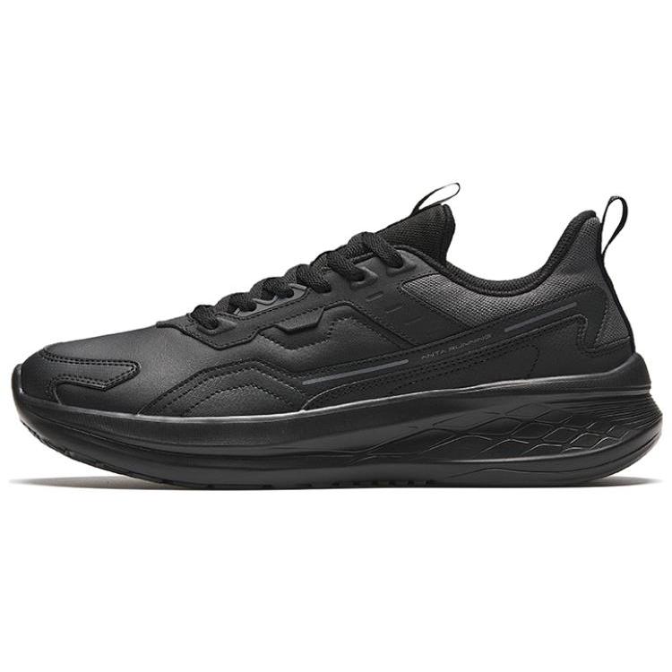 New Anta Anti Slip Wear Resistant Low Top Running Shoes Men's Black 912345579-5