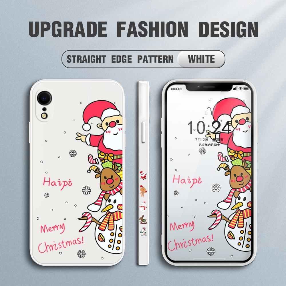 Kreslené vánoční vánoční pouzdro na telefon Redmi Xiaomi POCO Note 10 Pro 9 9A 9T 10C 8 7 11 Lite 5G X3 M3 Square Edge Soft Full Camera Protect Cover Case