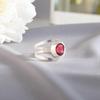 Pink Rubellite Gemstone 925 Sterling Silver Jewelry Handmade Statement Ring Gift RR-68-9