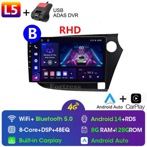 9" Android 14 Car Radio For HONDA INSIGHT 2009 - 2014 Navigation GPS Carplay Multimedia Player Auto Stereo 2din DVD 360 Camera