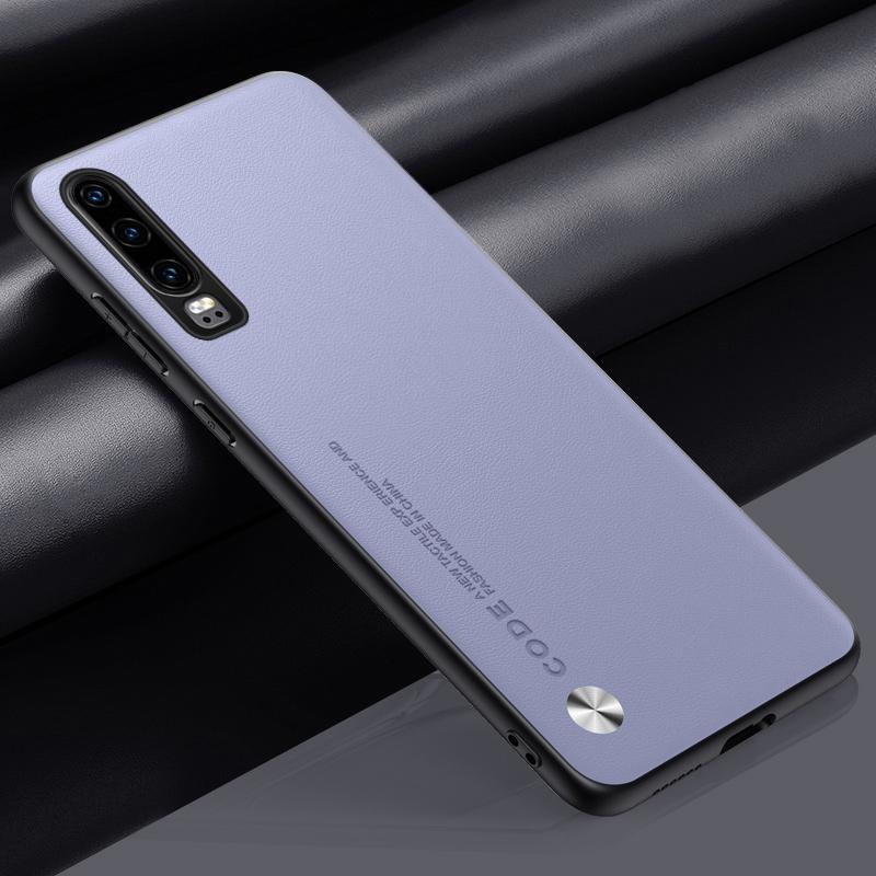 Luxury PU Leather Case For Huawei P30 Back Cover Matte Silicone Shockproof Full Protection Phone Case For Huawei P30 Pro Coque