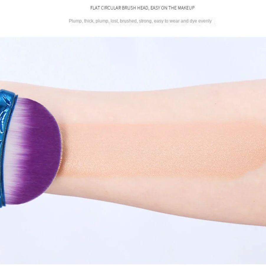 Soft Colorful Fish Tail Shape Makeup Brush Mermaid Face Blush Powder Brush Multi-Function Nail Brush Cosmetic Brushes Tool