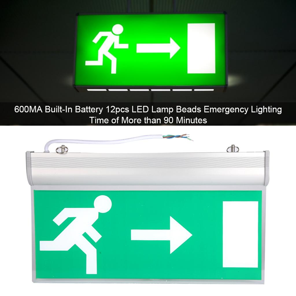 110?240V Acrylic LED Emergency Sign Lamp Left Right Evacuation Indicator Light