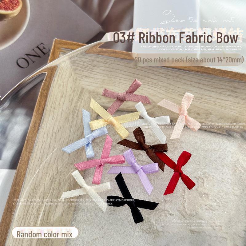 

Аксессуары для ногтей из шелковой органзы с кружевной лентой и бриллиантовыми украшениями