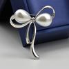 Minimalist Pearl Bow Brooch and Corsage Clip