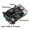 Raspberry Pi 5 PoE Ethernet Power Supply Protocol 802.3af/at with Type C PD Induction.