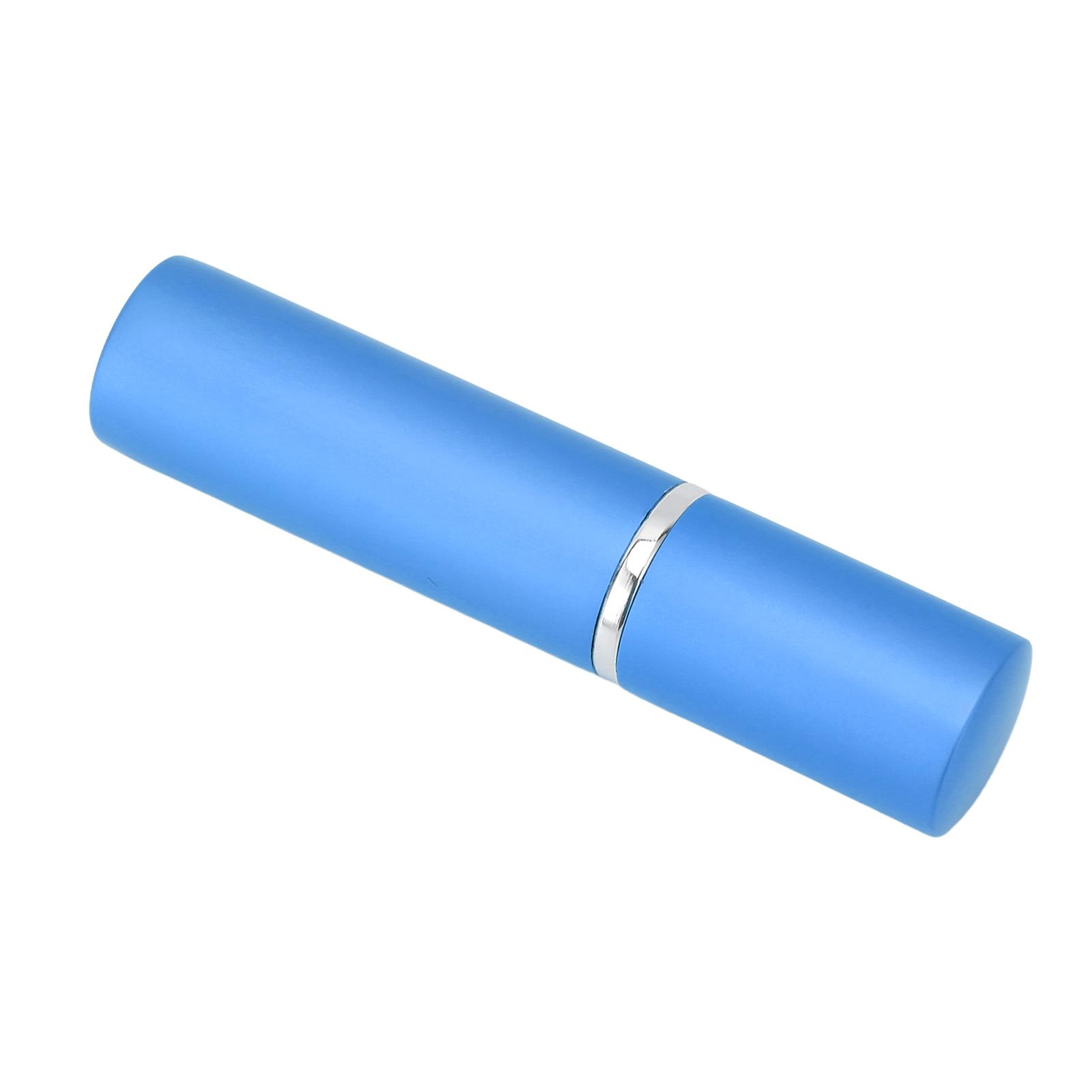 

Многоразовый флакон для духов из алюминиевого сплава, нажимной, герметичный, портативный, пустой флакон со спреем, 5 мл, синий синий