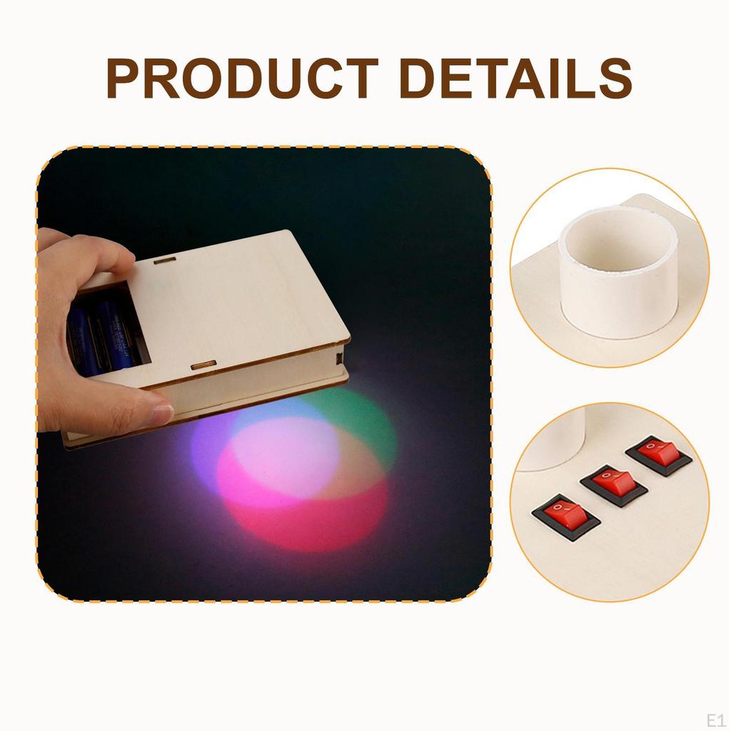 Wissenschaftliche Experimente DIY-Kits, Pädagogische Modellspielzeuge, Drei Lichtquellen Apparat MINT-Modelle