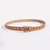 New Y2K Style PU Leather Belt with Hollow-Out Love Buckle - Women's Fashion Waist Accessory