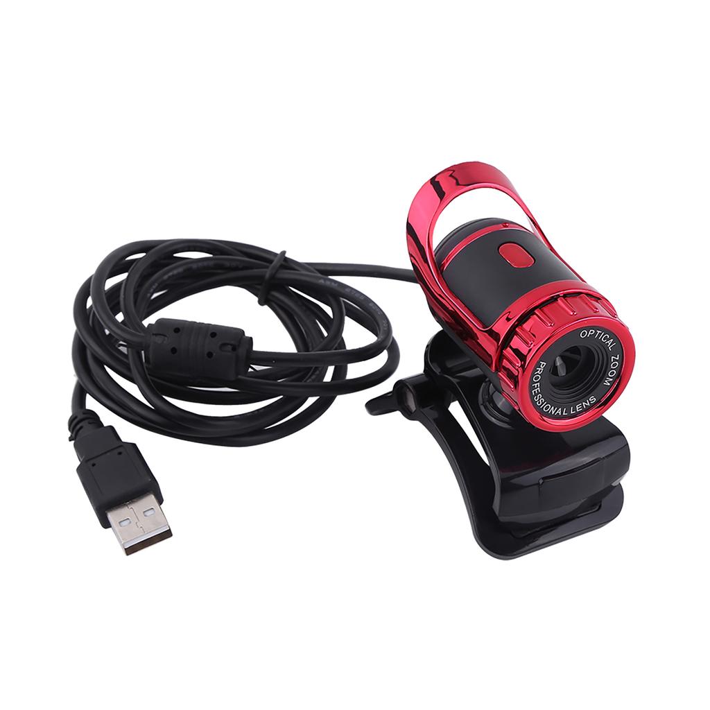 12M   Clip On Webcam Web Camera HD 360 Rotating Stand Built In Microphone for PC Silver