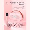 Mini BT Karaoke Machine Karaoke Speaker con microfoni wireless Effetto luce colorata abbagliante per