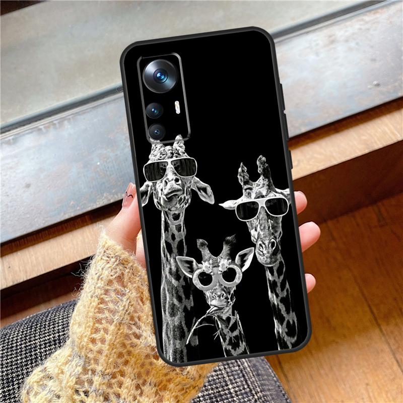 Cute Cartoon Animal Giraffe Cover For Xiaomi 17 Pro Max 15 14 Ultra 13T 14T 15T Pro POCO X7 X3 X5 X6 Pro F5 F6 F7 Case
