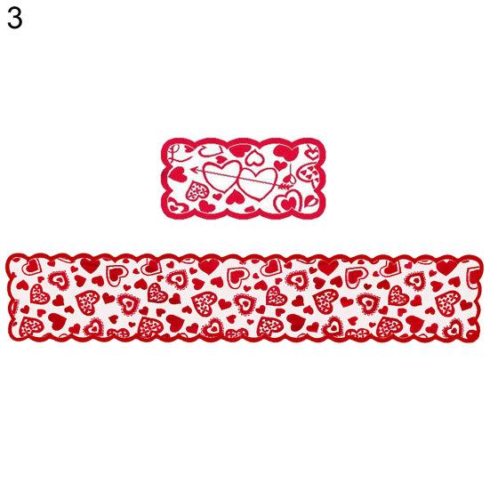 Fereastra de masă cu model de inimă Preș de loc Petrecere de nuntă Cadou de Valentine Acasă Pânză de birou