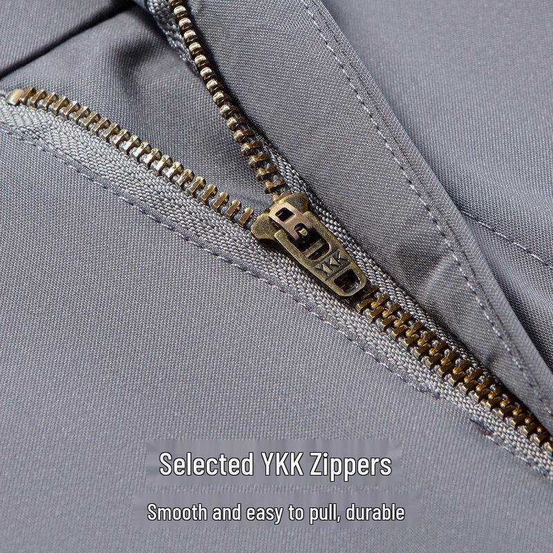 Hodo Men's Autumn Silk Blend Straight-Leg Business Casual Trousers