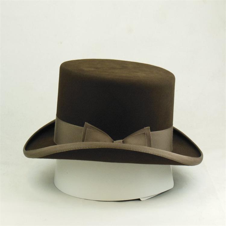 La noua fabrică Vânzări directe Pălărie plată din pâslă de oaie Pălărie din pâslă de oaie de culoare solidă Pălărie din pâslă din lână pură decorată