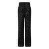 Womens/Ladies Synthetic Leather Sequin Party Trousers