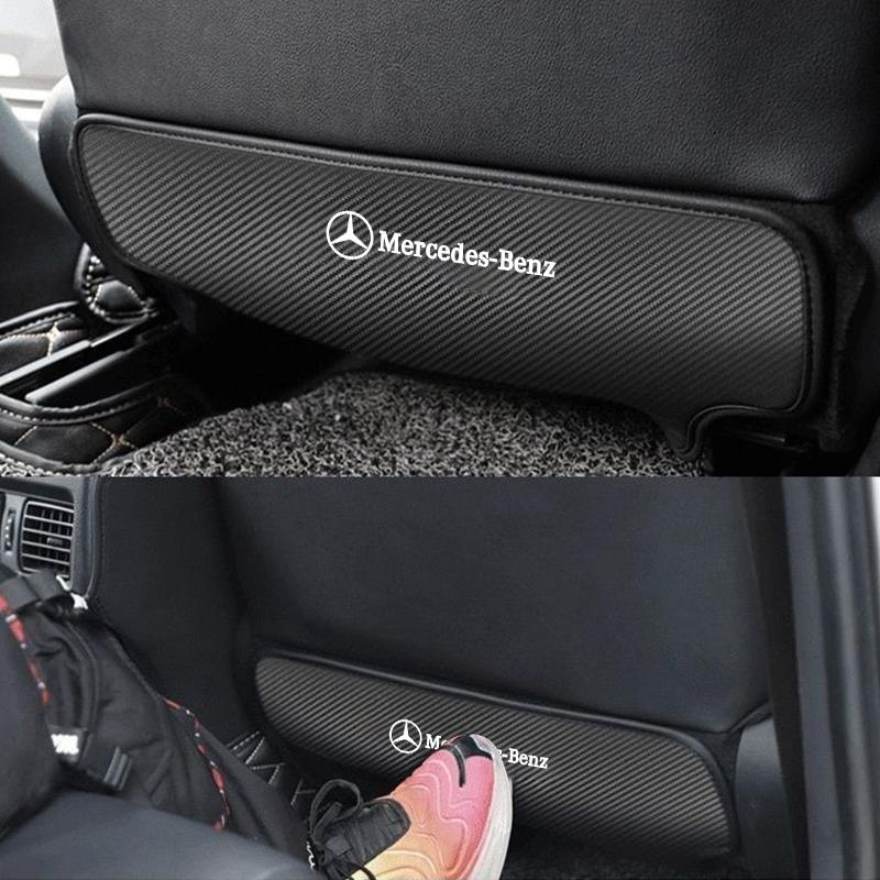 Carbon Fiber Car Seat Anti Kick Pad For Mercedes Benz AMG W177 W176 X166 X167 C257 C218 X253 C118 C117 H247 Auto Accessories ABEFG1