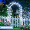 2 Pack Solar String Lights Outdoor Waterproof, Each 33FT 100 LED Solar Fairy Lights Outdoor, 8 Modes White Christmas Light for Outside Garden