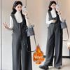 Autumn Winter 2025 Cashmere Velvet Maternity Overalls: Stylish, Age-Reducing, High-Grade, Plus Size