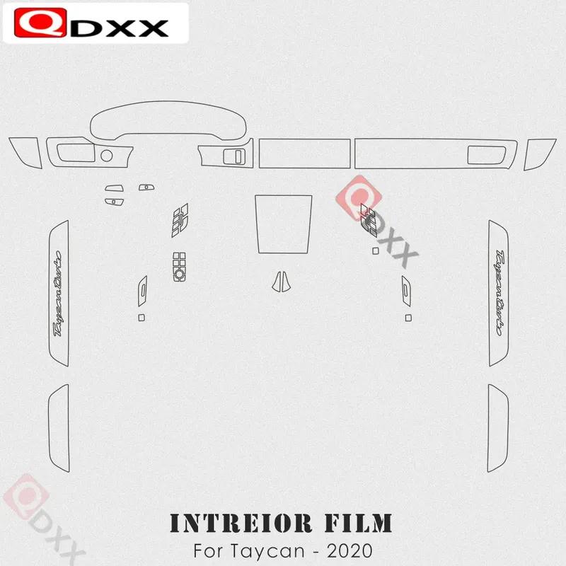Transparent Car Styling Center Console Dashboard Interior Trim Protection Film TPU Protector Sticker for Porsche Taycan
