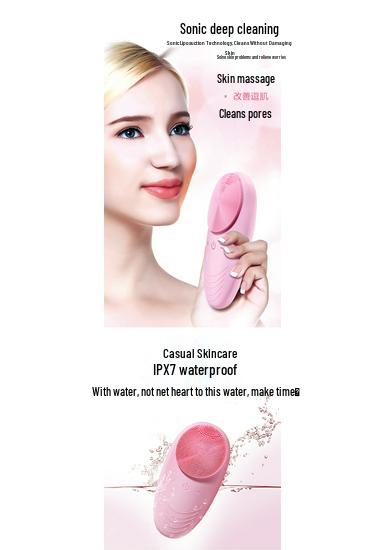 Ultrasonic Electric Silicone Facial Cleanser & Massager Brush