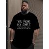 European Size Men's Fashion Casual Outdoor Leisure Short T-Shirt with Special Letter Print Crew Neck Comfortable T-shirt for Men