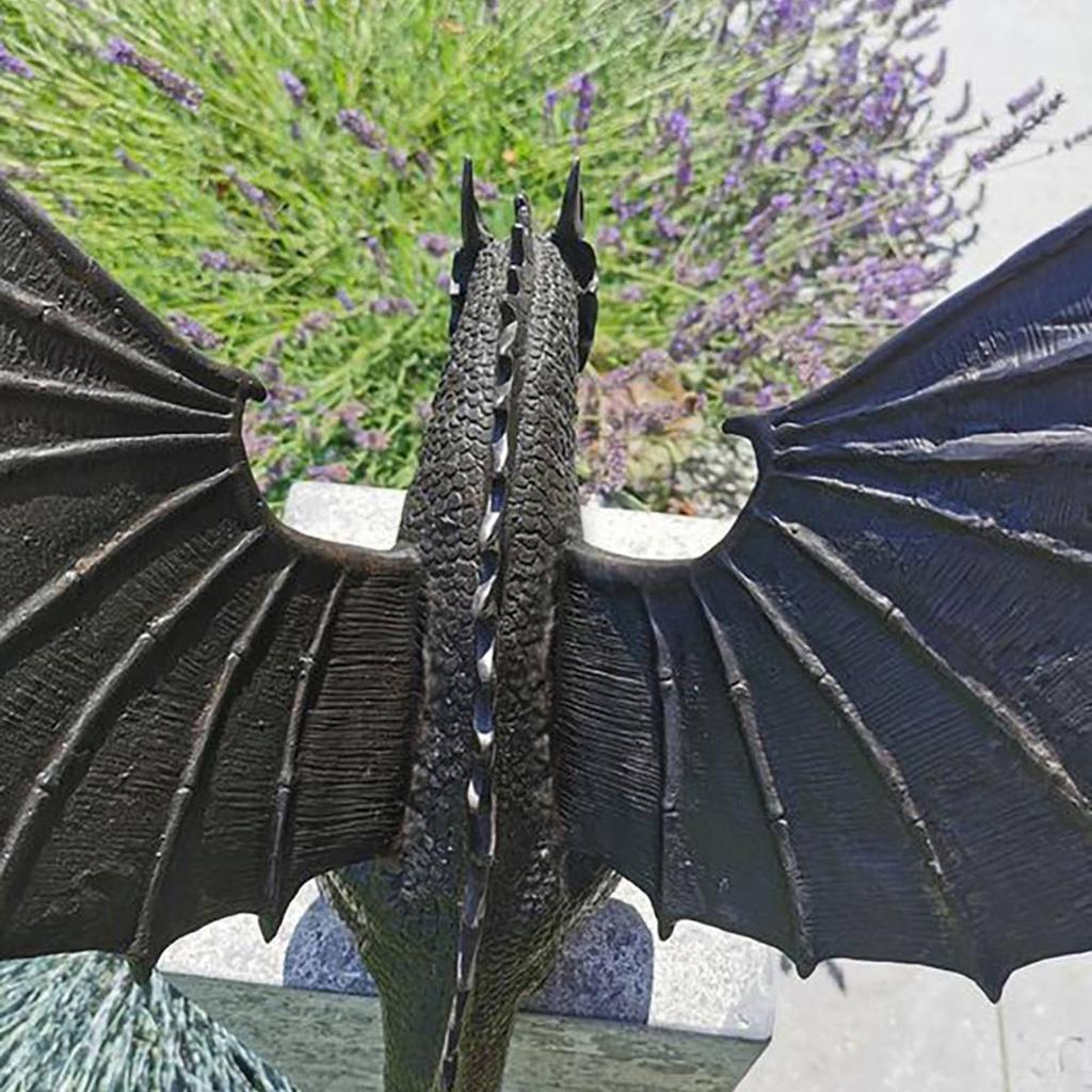 Garden Dragon Statue Fountain Dragon Ornament Resin Water Fture Sculpture for Home Garden Decoration