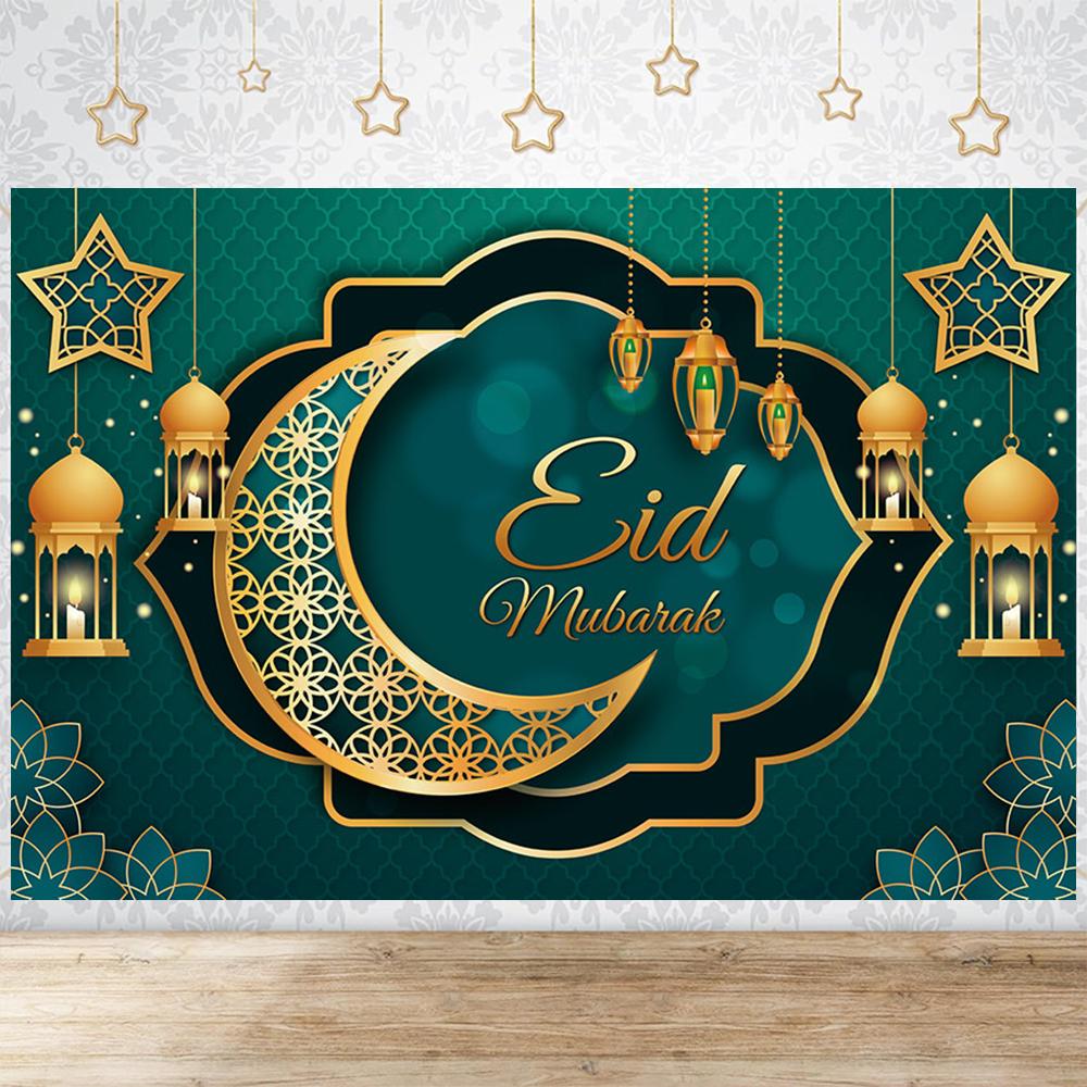 Eid Party Thema Traditioneller Hintergrund Ramadan Mubarak Dekorationen für Zuhause Islamisch Muslimisch Kareem Eid Al Adha Requisite Geschenk Poster