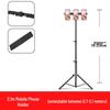 Mobile Streaming Stand with LED Fill Light and Multi-Camera Mount for Desktop and Outdoor Photography
