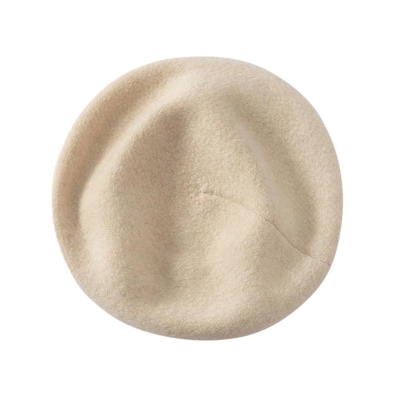 100% Pure Cashmere Women's Knitted Beret - Autumn/Winter Korean Style Streetwear