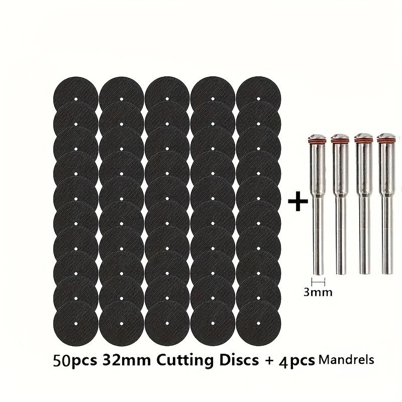 54pcs/set Iron 50pcs 32mm Metal Cutting DISC 4pcs Central Axis Rotary Tool Circular Saw Blade Cutting Sanding Grinding Wheel
