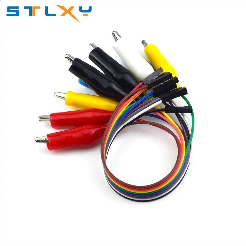 20cm 30cm 10pin Double-end Alligator Clips jump Wire Male Female Crocodile Clip Test Lead Jumper Wire Line Cable DIY Connection