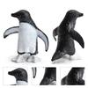 11Pcs/Set Animal Model Realistic Cognitive Education PVC Great Penguin Simulation Animal