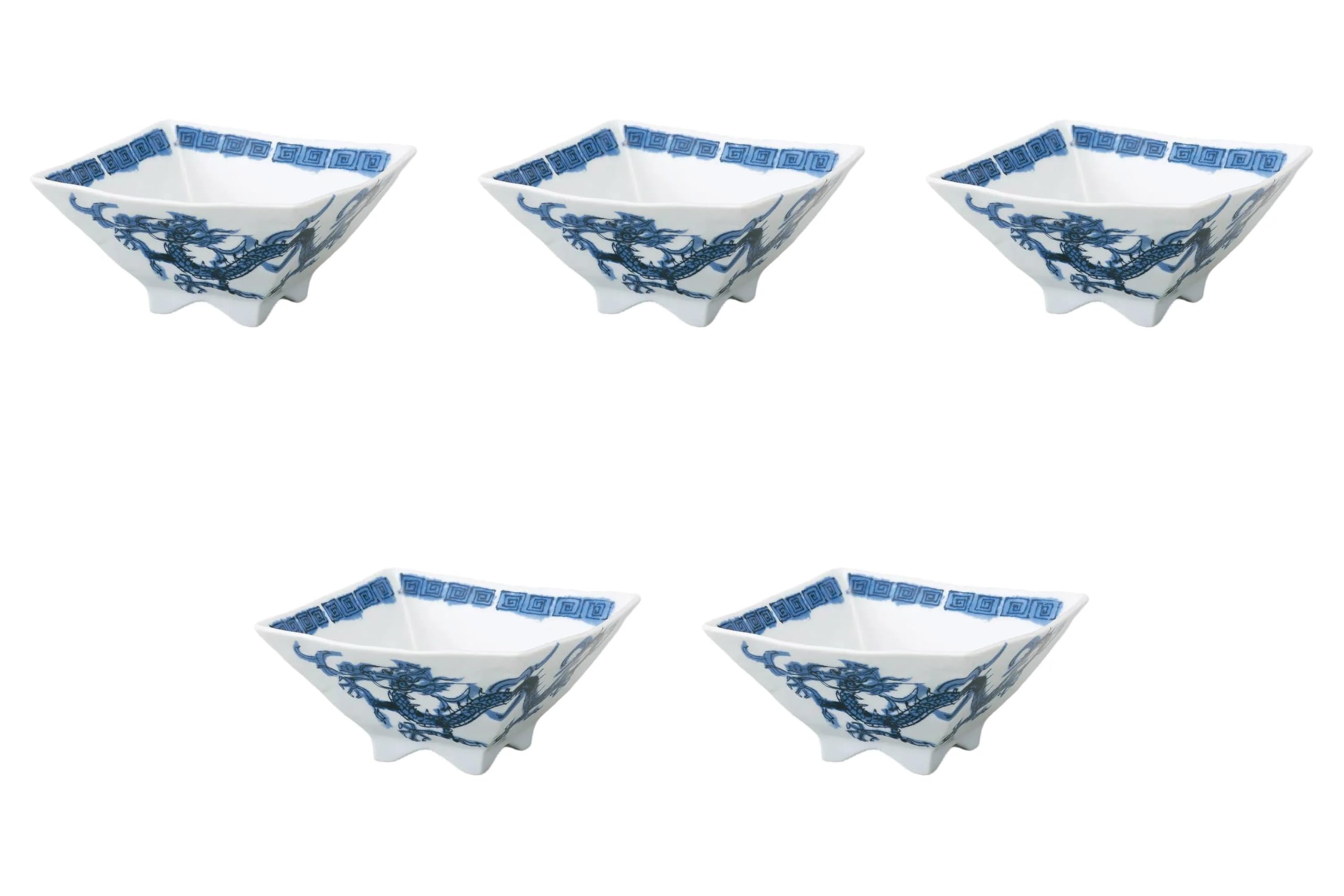 

Set of 5 Ryukosei Square Bowls x x 10 cm Ramen Bowls by Setomonohonpo 7.0 [21 20.5 (1450cc)]