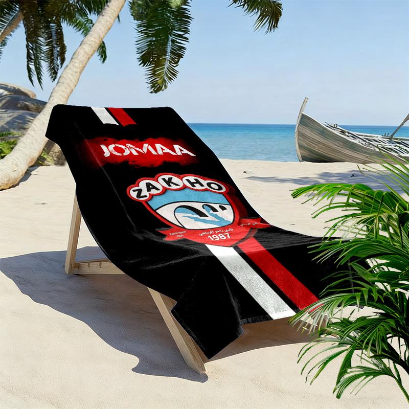 Zakho Sport Club Print Beach Towel, Large Soft Quick Dry Towel for Beach Camping Swimming