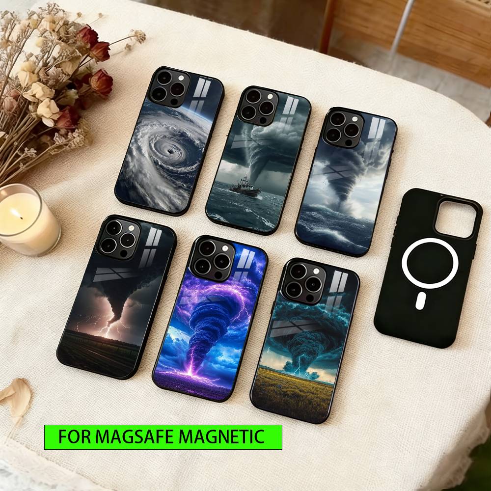 Natural Disasters Phone Case For iPhone17,16,15,14,13,12,11 Plus,Pro Magnetic For Magsafe Wireless Charging