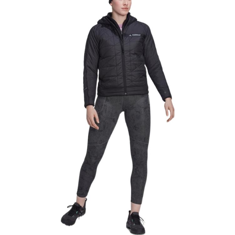 adidas Terrex Puffer Jackets Women's Black Hooded Moderate Other HF0847