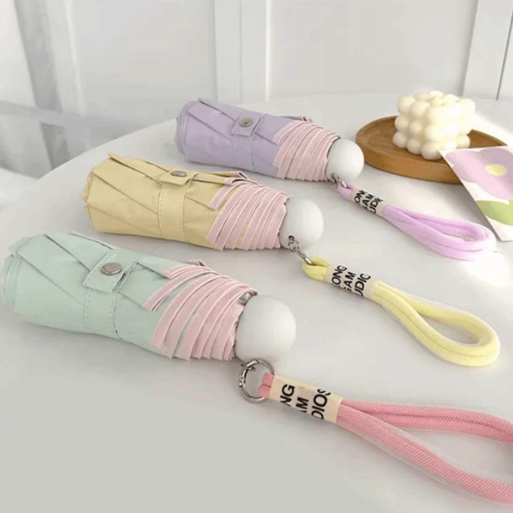 Wind Resistant Sun Shade Umbrella Ultralight Mini Sun Umbrella Cute Pocket Parasol  Rain Protection