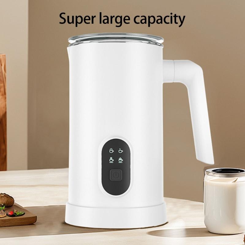 4 In 1 Electric Milk Frother Heater 350ml Stainless Steel Container Quick Foaming Function For Hot Chocolate Cappuccino