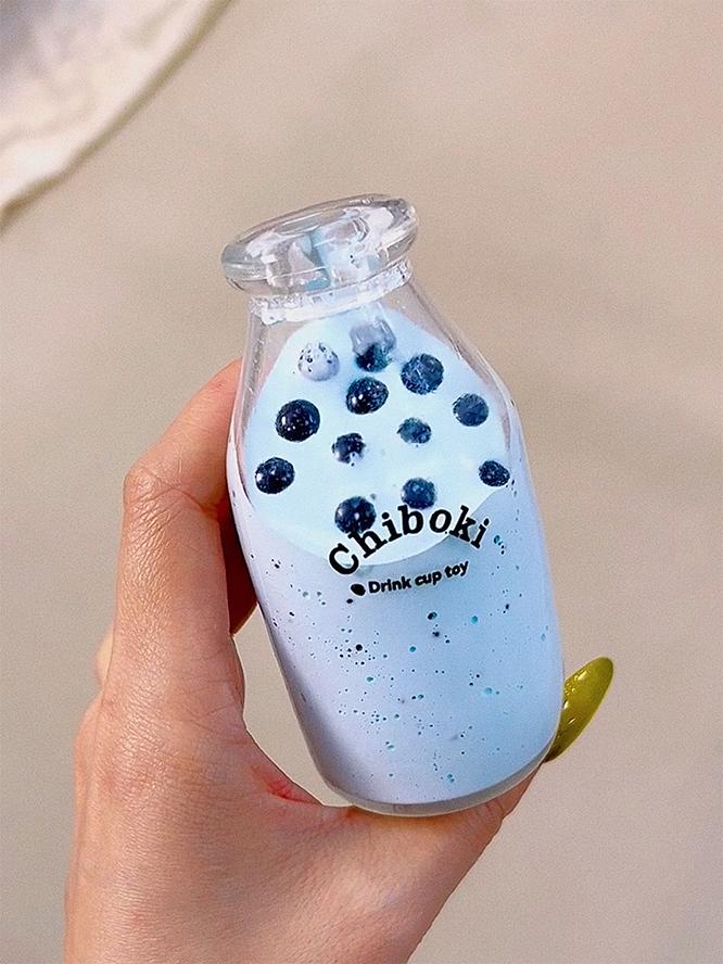 Juice Bottle Stress Ball Water Bottle Fidget Toy Boba Tea Squishy Asmr Anti Stress Funny Novelty Toy Toys For Children Gift