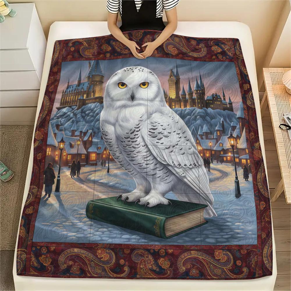 1Pc Cartoon Print Flannel Blanket, High Quality Comfortable for All Seasons, Home Decor, Warmth and Comfort, Perfect for Christmas Birthday Gift