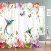 Beautiful Floral And Butterfly Print Shower Curtain Natural Botanical Floral Home Art Shower Curtains Bathroom Decor With Hooks