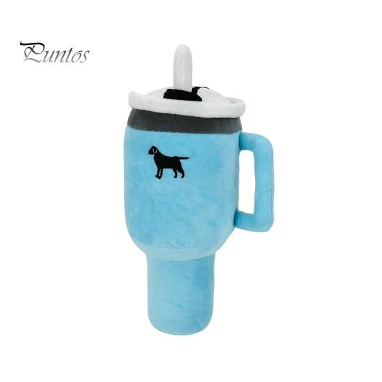 

Милая игрушка-чашка для собак с пищащим звуком и ручкой, плюшевая жевательная игрушка для собак, интерактивная игрушка-бутылка для воды для мелких, средних и крупных пород синий