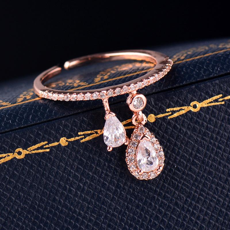Huitan Creative Charms Opening Rings for Women Newly Designed Female Finger Accessories Fancy Birthday Gift Statement Jewelry