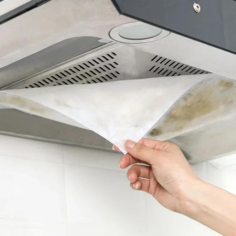 Kitchen Range Hood Anti-oil Filter Segmented Non-woven Oil-absorbing Sticker Disposable Thickened Oil Fume Filter Membrane